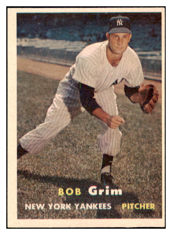 1957 Topps Baseball #036 Bob Grim Yankees EX-MT 516304