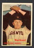 1957 Topps Baseball #310 Max Surkont Giants EX-MT 516311