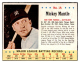 1963 Jello #015 Mickey Mantle Yankees VG-EX 516325