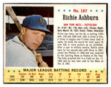 1963 Jello #197 Richie Ashburn Mets EX 516331