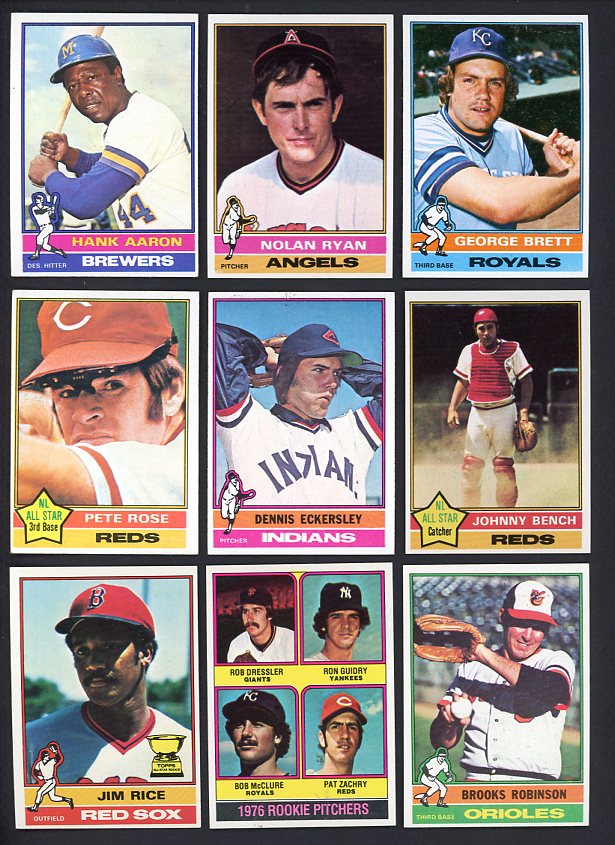 1976 Topps Baseball Complete Set EX-MT Aaron Brett Eckersley 516358