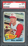 1965 Topps Baseball #456 Bill Henry Reds PSA 4 VG-EX 516412