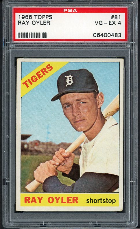 1966 Topps Baseball #081 Ray Oyler Tigers PSA 4 VG-EX 516426