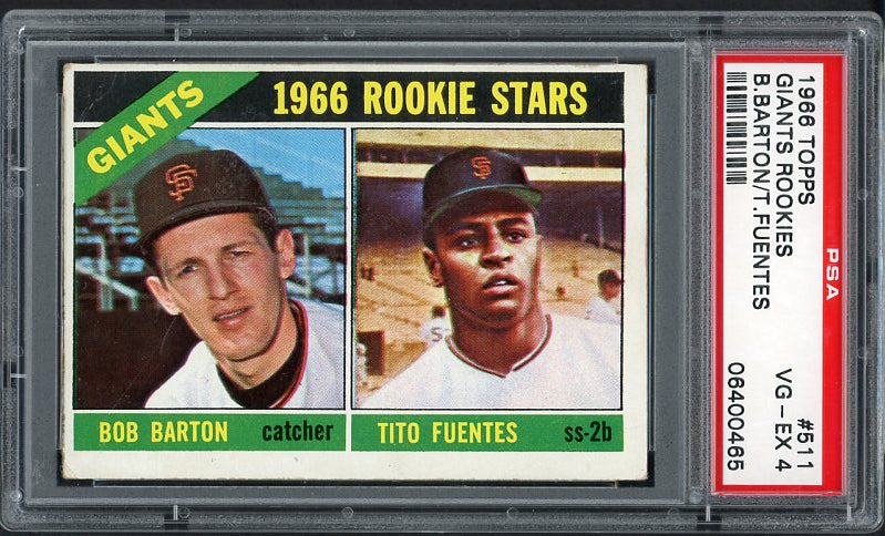 1966 Topps Baseball #511 Tito Fuentes Giants PSA 4 VG-EX 516443