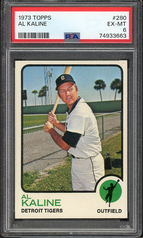 1973 Topps Baseball #280 Al Kaline Tigers PSA 6 EX-MT 516461