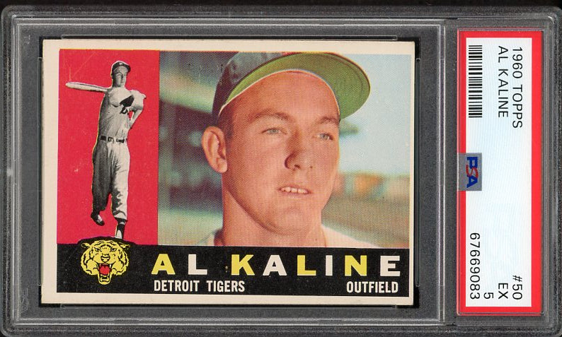 1960 Topps Baseball #050 Al Kaline Tigers PSA 5 EX 516479