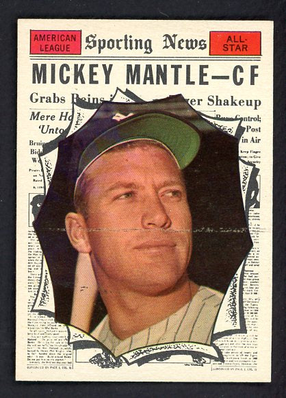 1961 Topps Baseball #578 Mickey Mantle A.S. Yankees EX-MT 516498