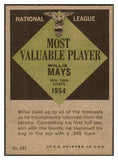 1961 Topps Baseball #482 Willie Mays MVP Giants NR-MT 516512