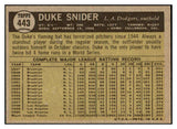 1961 Topps Baseball #443 Duke Snider Dodgers NR-MT 516514