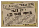 1961 Topps Baseball #401 Babe Ruth Yankees NR-MT 516519