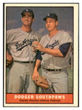 1961 Topps Baseball #207 Sandy Koufax Johnny Podres EX-MT 516527