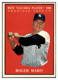 1961 Topps Baseball #478 Roger Maris MVP Yankees EX-MT 516536