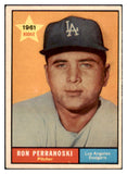 1961 Topps Baseball #525 Ron Perranoski Dodgers EX 516542