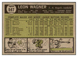 1961 Topps Baseball #547 Leon Wagner Angels NR-MT 516558