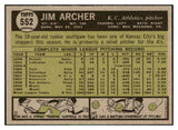 1961 Topps Baseball #552 Jim Archer A's NR-MT 516563