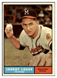 1961 Topps Baseball #524 Johnny Logan Braves NR-MT 516566