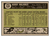 1961 Topps Baseball #530 Bobby Malkmus Phillies NR-MT 516571