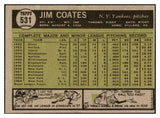 1961 Topps Baseball #531 Jim Coates Yankees NR-MT 516572