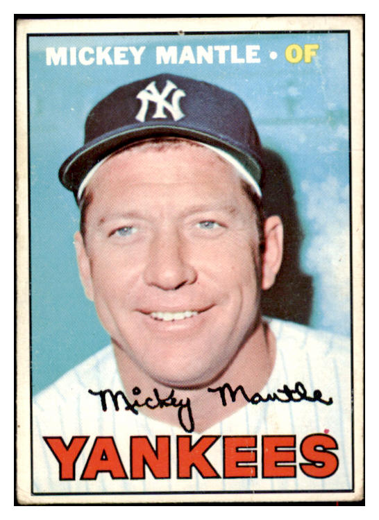 1967 Topps Baseball #150 Mickey Mantle Yankees GD-VG pin hole 516593