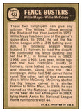 1967 Topps Baseball #423 Willie Mays Willie McCovey EX-MT 516612