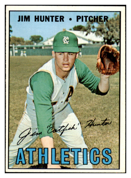 1967 Topps Baseball #369 Catfish Hunter A's NR-MT 516618