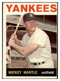 1964 Topps Baseball #050 Mickey Mantle Yankees VG-EX 516624