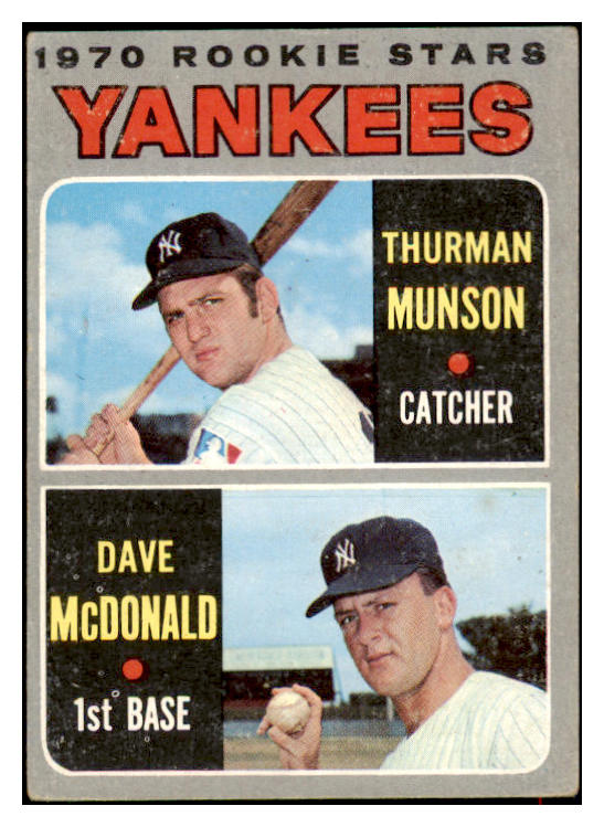 1970 Topps Baseball #189 Thurman Munson Yankees VG-EX 516628