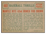 1959 Topps Baseball #461 Mickey Mantle IA Yankees VG 516633