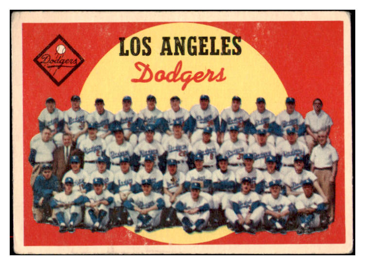 1959 Topps Baseball #457 Los Angeles Dodgers Team VG-EX 516635