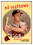 1959 Topps Baseball #450 Eddie Mathews Braves VG-EX 516711