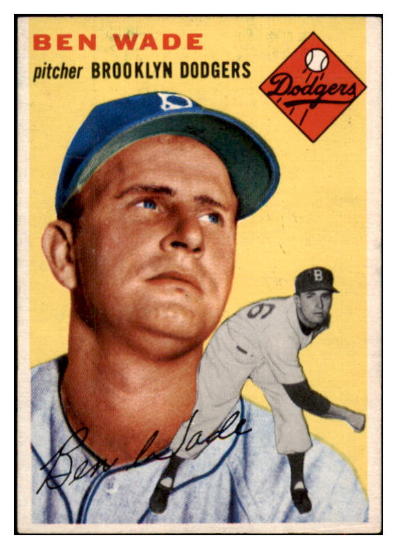 1954 Topps Baseball #126 Ben Wade Dodgers NR-MT 516717