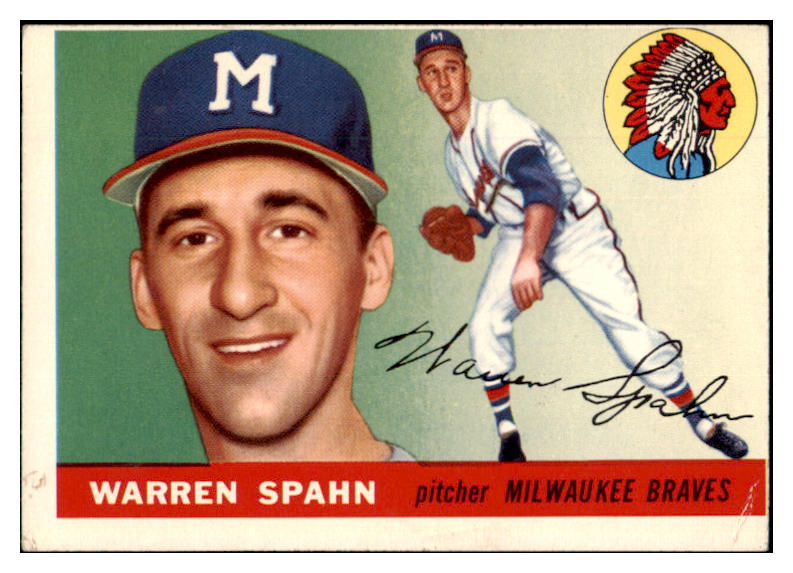 1955 Topps Baseball #031 Warren Spahn Braves VG 516724