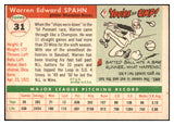 1955 Topps Baseball #031 Warren Spahn Braves VG 516724