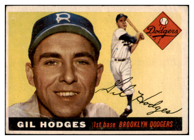 1955 Topps Baseball #187 Gil Hodges Dodgers VG 516725