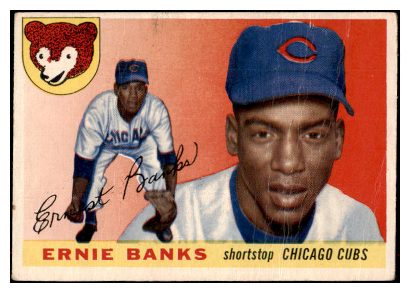 1955 Topps Baseball #028 Ernie Banks Cubs FR-GD 516729