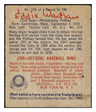 1949 Bowman Baseball #142 Eddie Waitkus Phillies EX+/EX-MT 516734