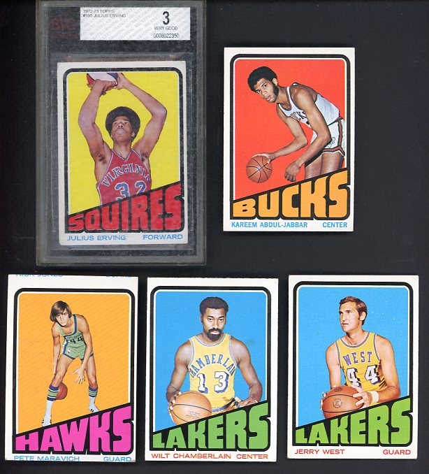 1972 Topps Basketball Complete Set VG-EX Erving Jabbar Maravich 516763