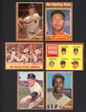 1962 Topps Baseball Complete Set EX/EX+ Mantle Mays Brock Aaron 516765