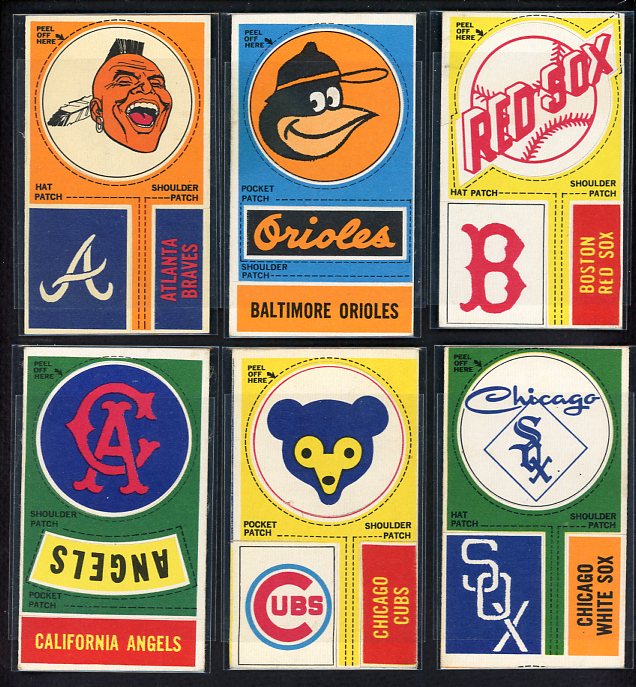 1968 Fleer Baseball Cloth Patches Set Lot 19 Diff Yankees Dodgers 516786