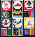 1968 Fleer Baseball Cloth Patches Set Lot 19 Diff Yankees Dodgers 516786