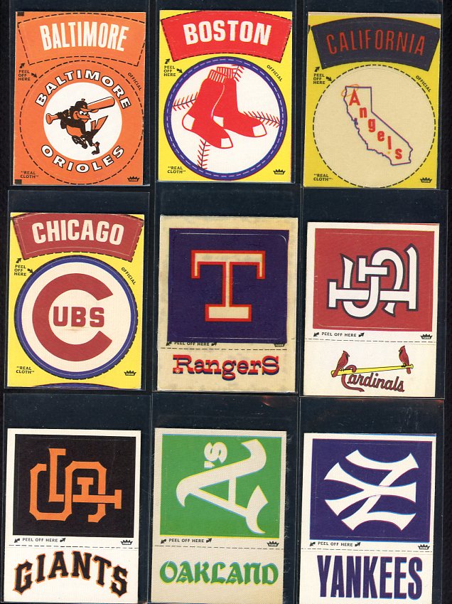 1974 Fleer Baseball Cloth Patches Set Lot 41 Diff Braves Dodgers 516791