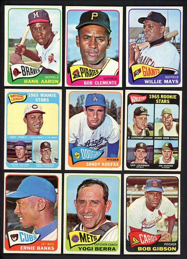 1965 Topps Baseball Near Set (-Mantle) EX Clemente Mays Aaron 516799