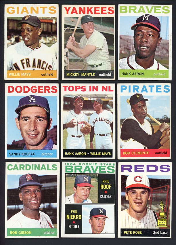 1964 Topps Baseball Complete Set VG-EX/EX Mantle Aaron Mays 516800