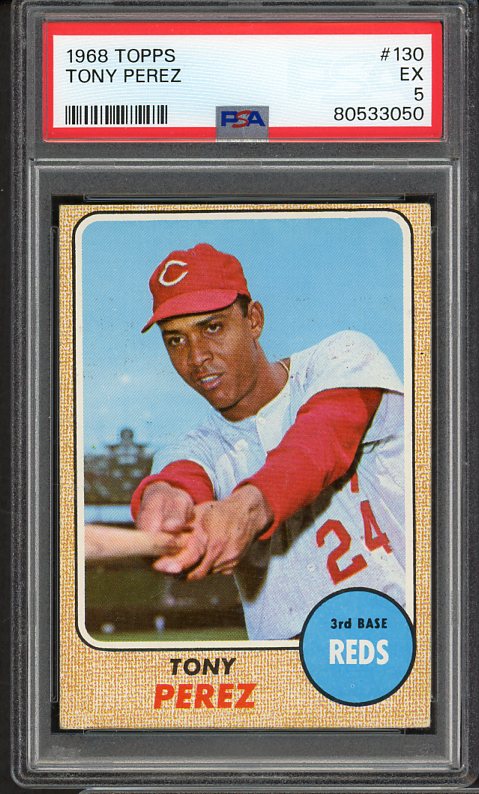 1968 Topps Baseball #130 Tony Perez Reds PSA 5 EX 516815