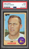 1968 Topps Baseball #385 Catfish Hunter A's PSA 6 EX-MT 516816