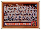 1957 Topps Baseball #270 Washington Senators Team EX 516881