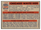 1957 Topps Baseball #329 Chicago White Sox Team EX 516882