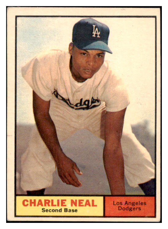 1961 Topps Baseball #423 Charlie Neal Dodgers EX-MT 516892