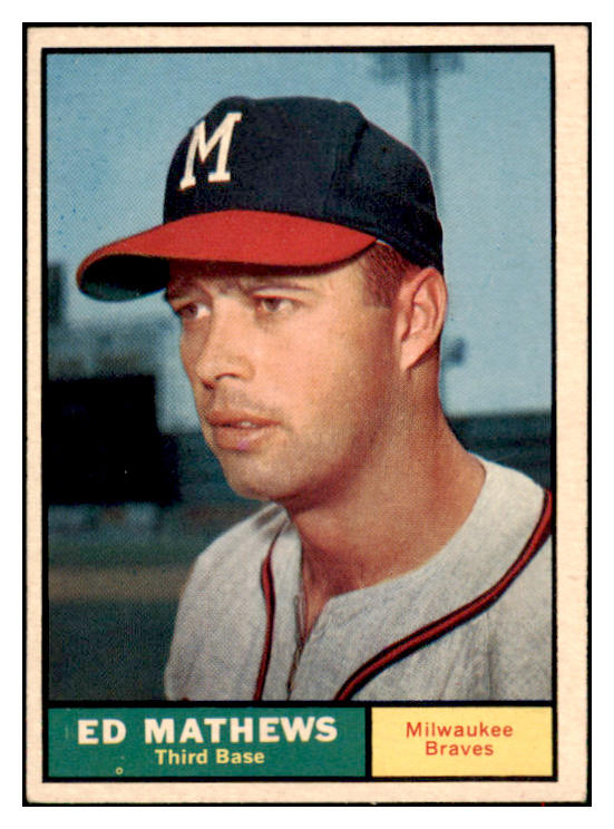 1961 Topps Baseball #120 Eddie Mathews Braves EX-MT 516907