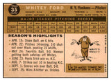 1960 Topps Baseball #035 Whitey Ford Yankees EX-MT 516913